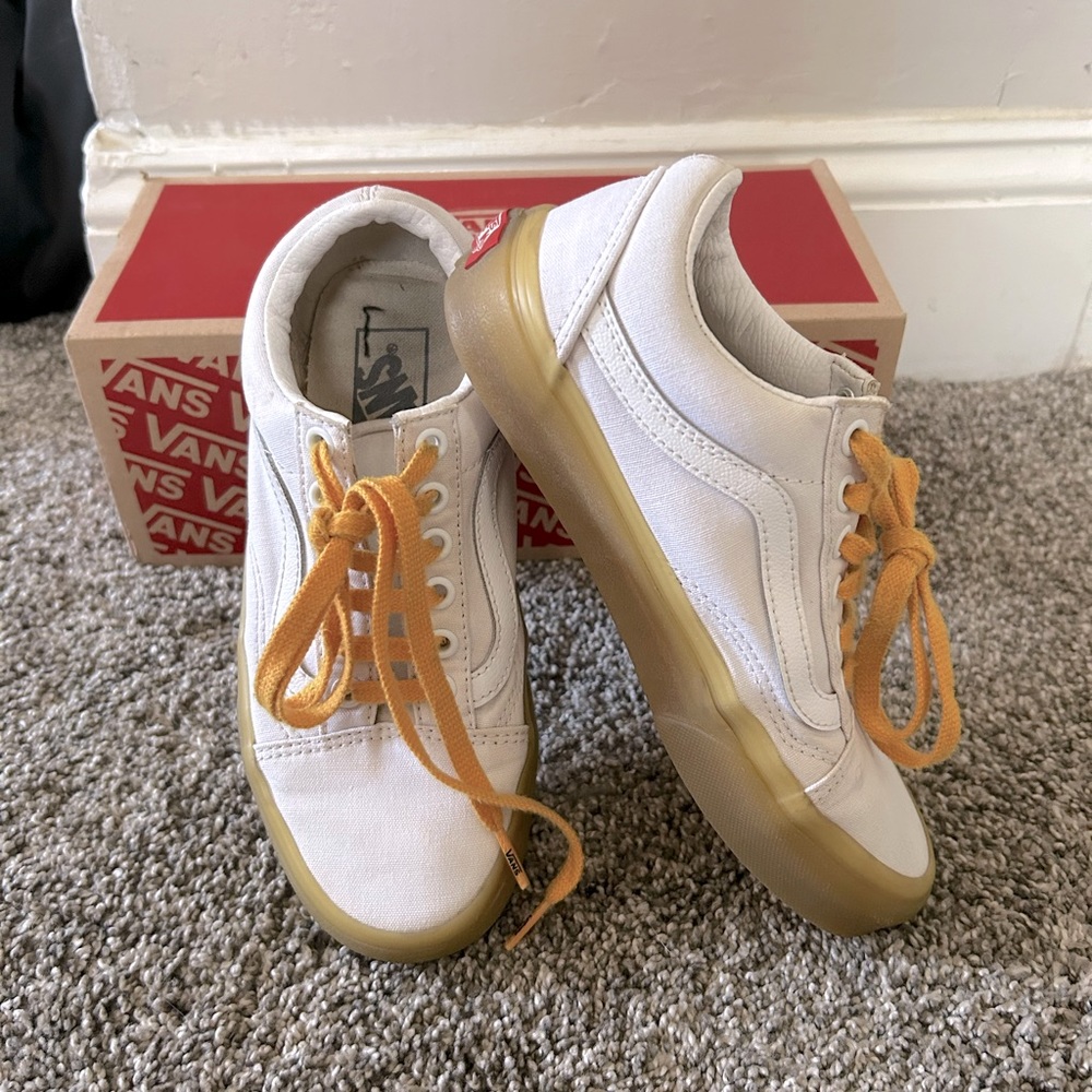 White Old Skool Vans